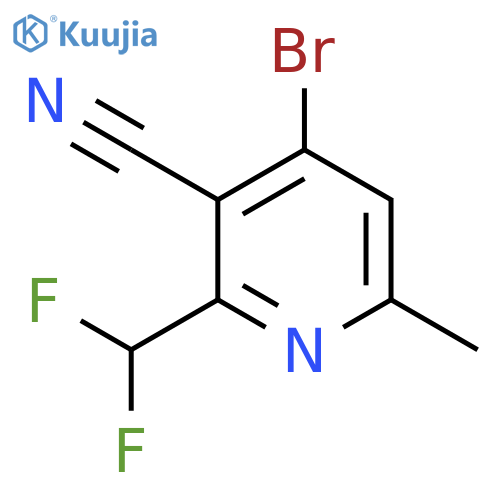 4-Bromo-3-cyano-2-(difluoromethyl)-6-methylpyridine structure