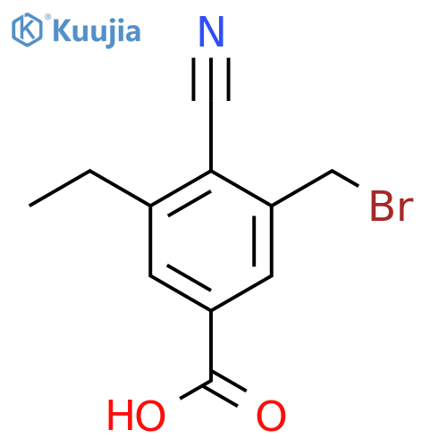 3-Bromomethyl-4-cyano-5-ethylbenzoic acid structure