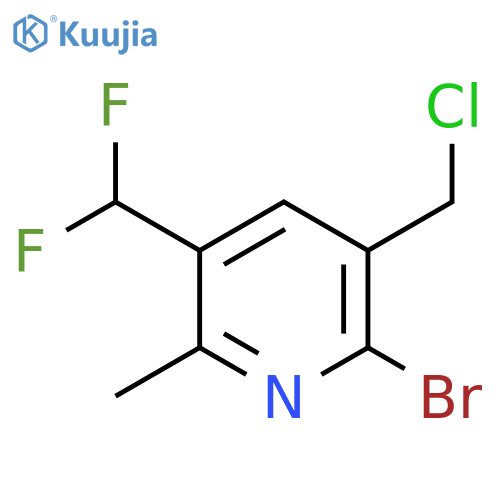 2-Bromo-3-(chloromethyl)-5-(difluoromethyl)-6-methylpyridine structure
