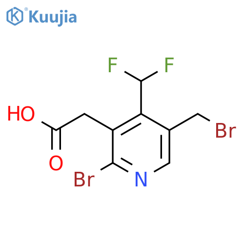 2-Bromo-5-(bromomethyl)-4-(difluoromethyl)pyridine-3-acetic acid structure
