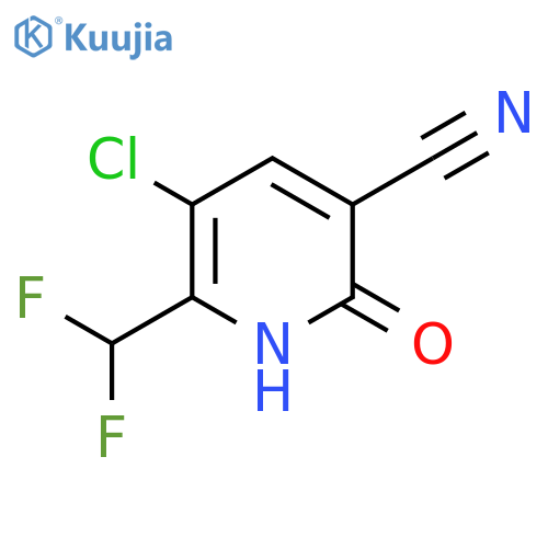 3-Chloro-5-cyano-2-(difluoromethyl)-6-hydroxypyridine structure