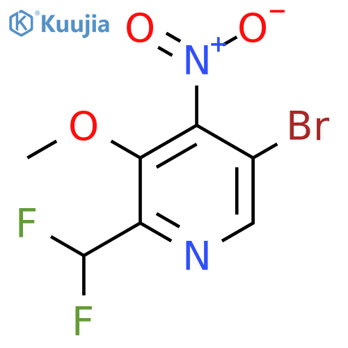 5-Bromo-2-(difluoromethyl)-3-methoxy-4-nitropyridine structure