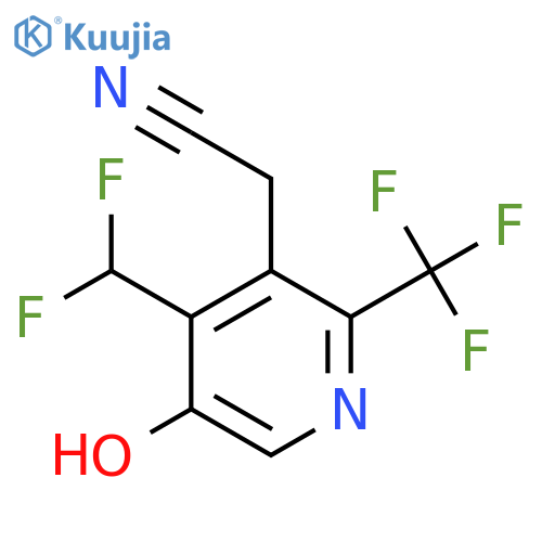 4-(Difluoromethyl)-5-hydroxy-2-(trifluoromethyl)pyridine-3-acetonitrile structure