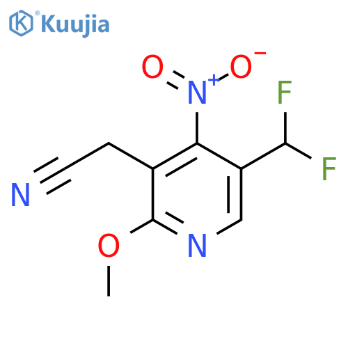 5-(Difluoromethyl)-2-methoxy-4-nitropyridine-3-acetonitrile structure