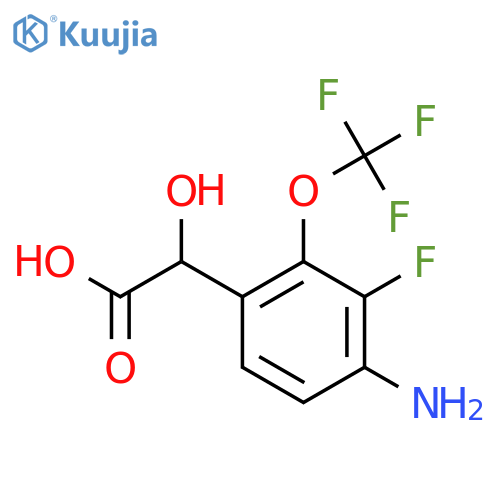 4-Amino-3-fluoro-2-(trifluoromethoxy)mandelic acid structure