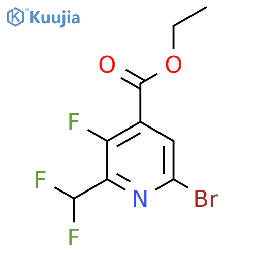 Ethyl 6-bromo-2-(difluoromethyl)-3-fluoropyridine-4-carboxylate structure