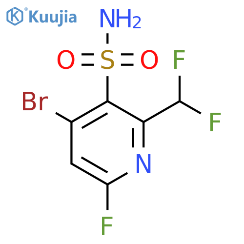 4-Bromo-2-(difluoromethyl)-6-fluoropyridine-3-sulfonamide structure