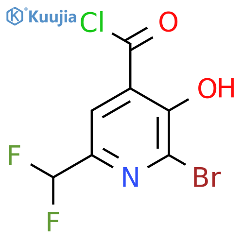 2-Bromo-6-(difluoromethyl)-3-hydroxypyridine-4-carbonyl chloride structure