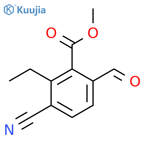 Methyl 3-cyano-2-ethyl-6-formylbenzoate structure