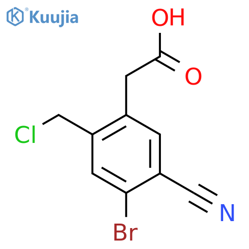 4-Bromo-2-chloromethyl-5-cyanophenylacetic acid structure