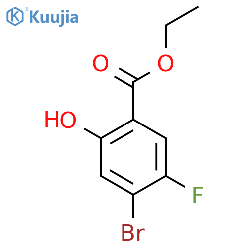 Ethyl 4-bromo-5-fluoro-2-hydroxybenzoate structure