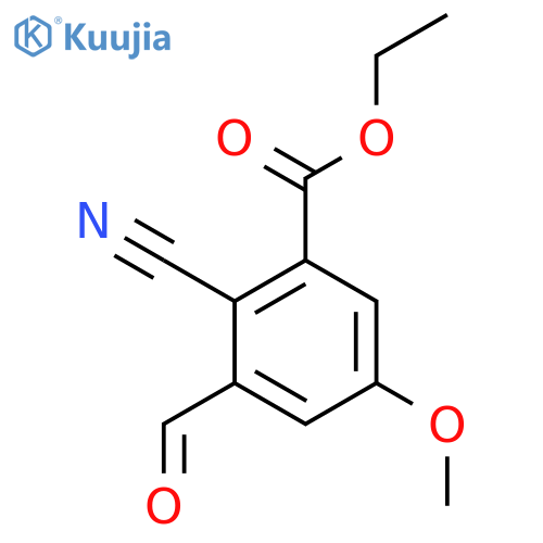 Ethyl 2-cyano-3-formyl-5-methoxybenzoate structure