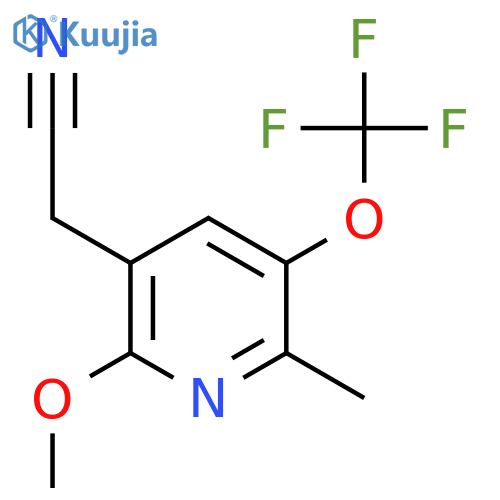 2-Methoxy-6-methyl-5-(trifluoromethoxy)pyridine-3-acetonitrile structure