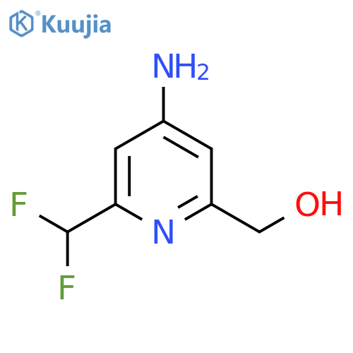 4-Amino-2-(difluoromethyl)pyridine-6-methanol structure