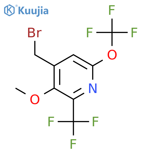4-(Bromomethyl)-3-methoxy-6-(trifluoromethoxy)-2-(trifluoromethyl)pyridine structure