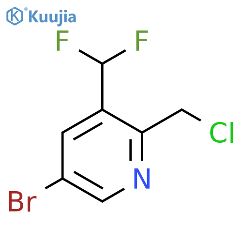 5-Bromo-2-(chloromethyl)-3-(difluoromethyl)pyridine structure