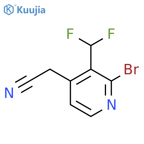 2-Bromo-3-(difluoromethyl)pyridine-4-acetonitrile structure