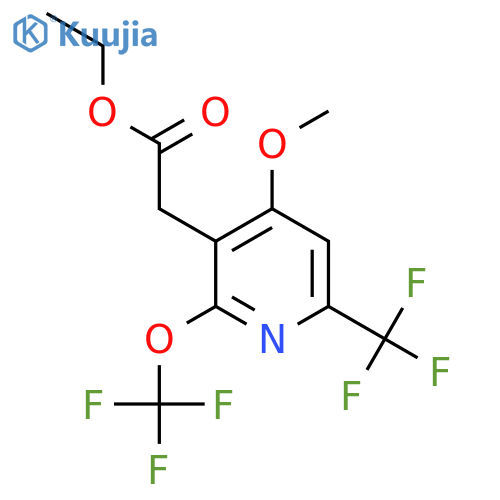 Ethyl 4-methoxy-2-(trifluoromethoxy)-6-(trifluoromethyl)pyridine-3-acetate structure