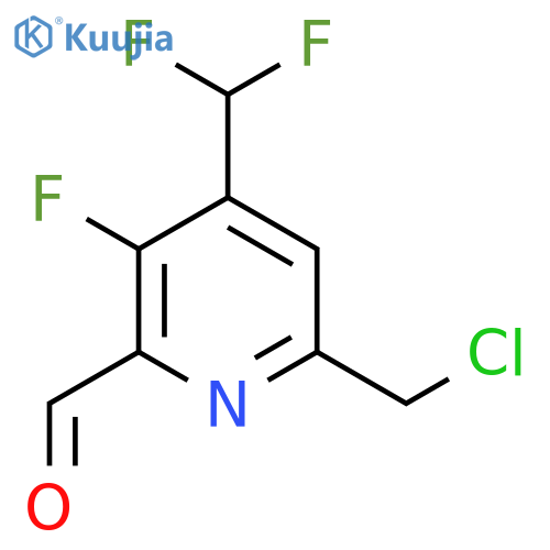 6-(Chloromethyl)-4-(difluoromethyl)-3-fluoropyridine-2-carboxaldehyde structure
