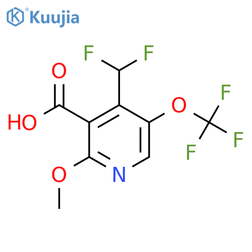 4-(Difluoromethyl)-2-methoxy-5-(trifluoromethoxy)pyridine-3-carboxylic acid structure