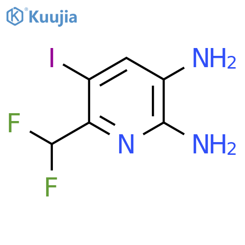 2,3-Diamino-6-(difluoromethyl)-5-iodopyridine structure