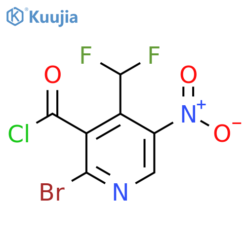 2-Bromo-4-(difluoromethyl)-5-nitropyridine-3-carbonyl chloride structure