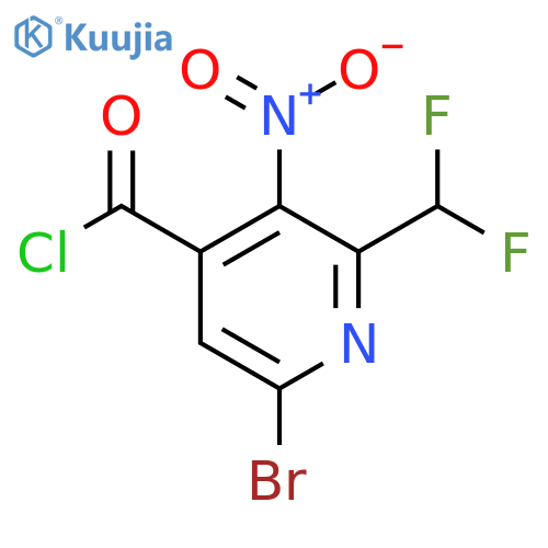 6-Bromo-2-(difluoromethyl)-3-nitropyridine-4-carbonyl chloride structure