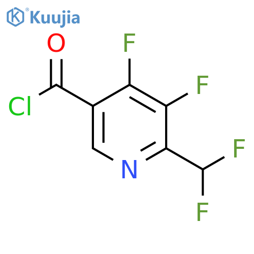 3,4-Difluoro-2-(difluoromethyl)pyridine-5-carbonyl chloride structure