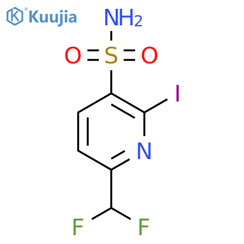 6-(Difluoromethyl)-2-iodopyridine-3-sulfonamide structure