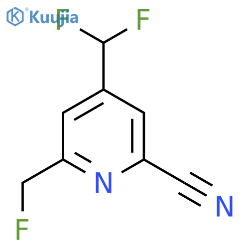 2-Cyano-4-(difluoromethyl)-6-(fluoromethyl)pyridine structure