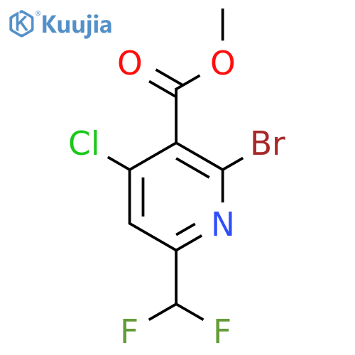 Methyl 2-bromo-4-chloro-6-(difluoromethyl)pyridine-3-carboxylate structure