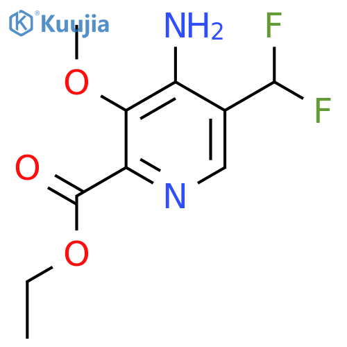 Ethyl 4-amino-5-(difluoromethyl)-3-methoxypyridine-2-carboxylate structure