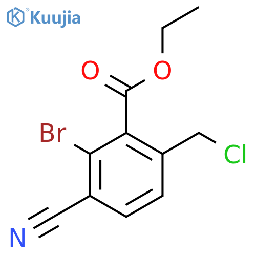 Ethyl 2-bromo-6-chloromethyl-3-cyanobenzoate structure