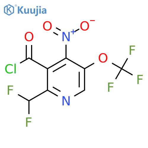 2-(Difluoromethyl)-4-nitro-5-(trifluoromethoxy)pyridine-3-carbonyl chloride structure