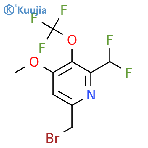 6-(Bromomethyl)-2-(difluoromethyl)-4-methoxy-3-(trifluoromethoxy)pyridine structure