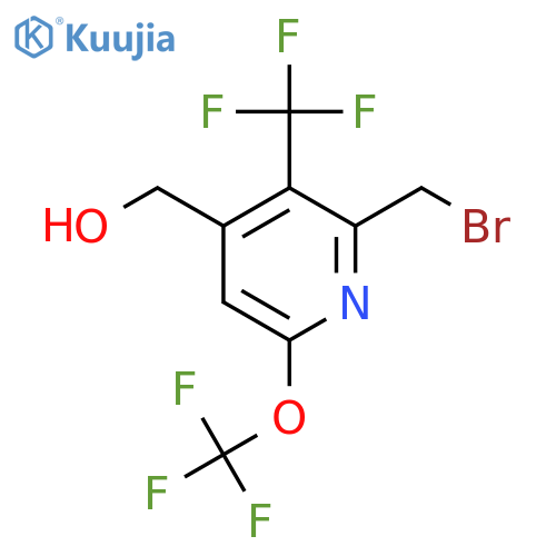 2-(Bromomethyl)-6-(trifluoromethoxy)-3-(trifluoromethyl)pyridine-4-methanol structure