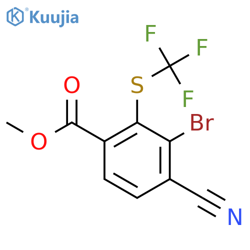 Methyl 3-bromo-4-cyano-2-(trifluoromethylthio)benzoate structure