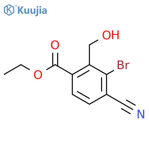Ethyl 3-bromo-4-cyano-2-(hydroxymethyl)benzoate structure