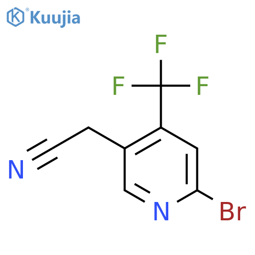 2-Bromo-4-(trifluoromethyl)pyridine-5-acetonitrile structure