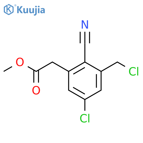 Methyl 5-chloro-3-chloromethyl-2-cyanophenylacetate structure