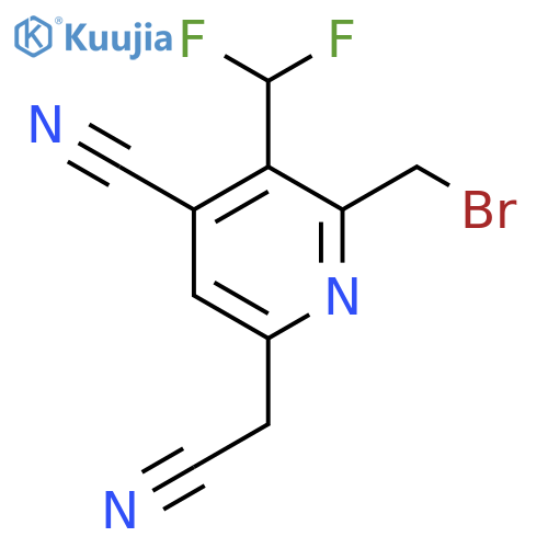 2-(Bromomethyl)-4-cyano-3-(difluoromethyl)pyridine-6-acetonitrile structure