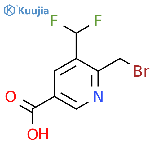 2-(Bromomethyl)-3-(difluoromethyl)pyridine-5-carboxylic acid structure