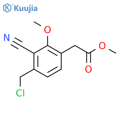 Methyl 4-chloromethyl-3-cyano-2-methoxyphenylacetate structure