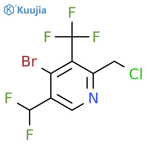 4-Bromo-2-(chloromethyl)-5-(difluoromethyl)-3-(trifluoromethyl)pyridine structure