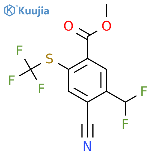 Methyl 4-cyano-5-difluoromethyl-2-(trifluoromethylthio)benzoate structure