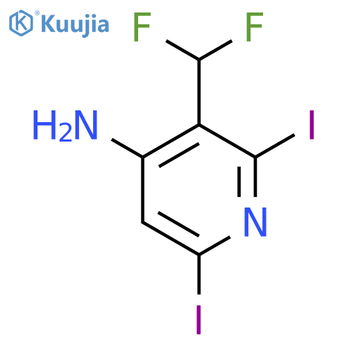 4-Amino-3-(difluoromethyl)-2,6-diiodopyridine structure