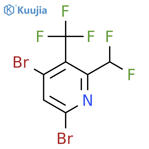 4,6-Dibromo-2-(difluoromethyl)-3-(trifluoromethyl)pyridine structure
