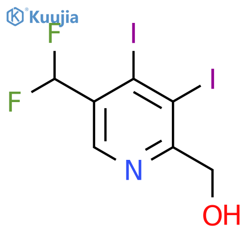 5-(Difluoromethyl)-3,4-diiodopyridine-2-methanol structure