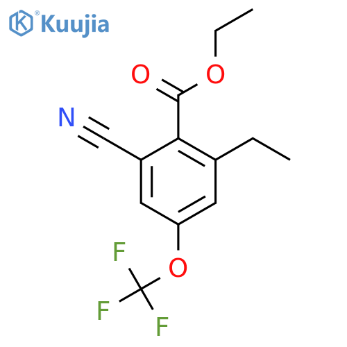 Ethyl 2-cyano-6-ethyl-4-(trifluoromethoxy)benzoate structure