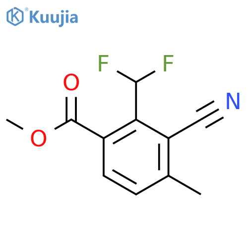Methyl 3-cyano-2-difluoromethyl-4-methylbenzoate structure